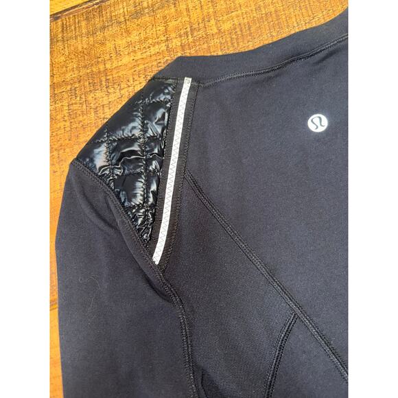 Lululemon Run Ice Queen Womens Black Long Sleeve Athletic Tee Reflective Logo 2 - Picture 11 of 11